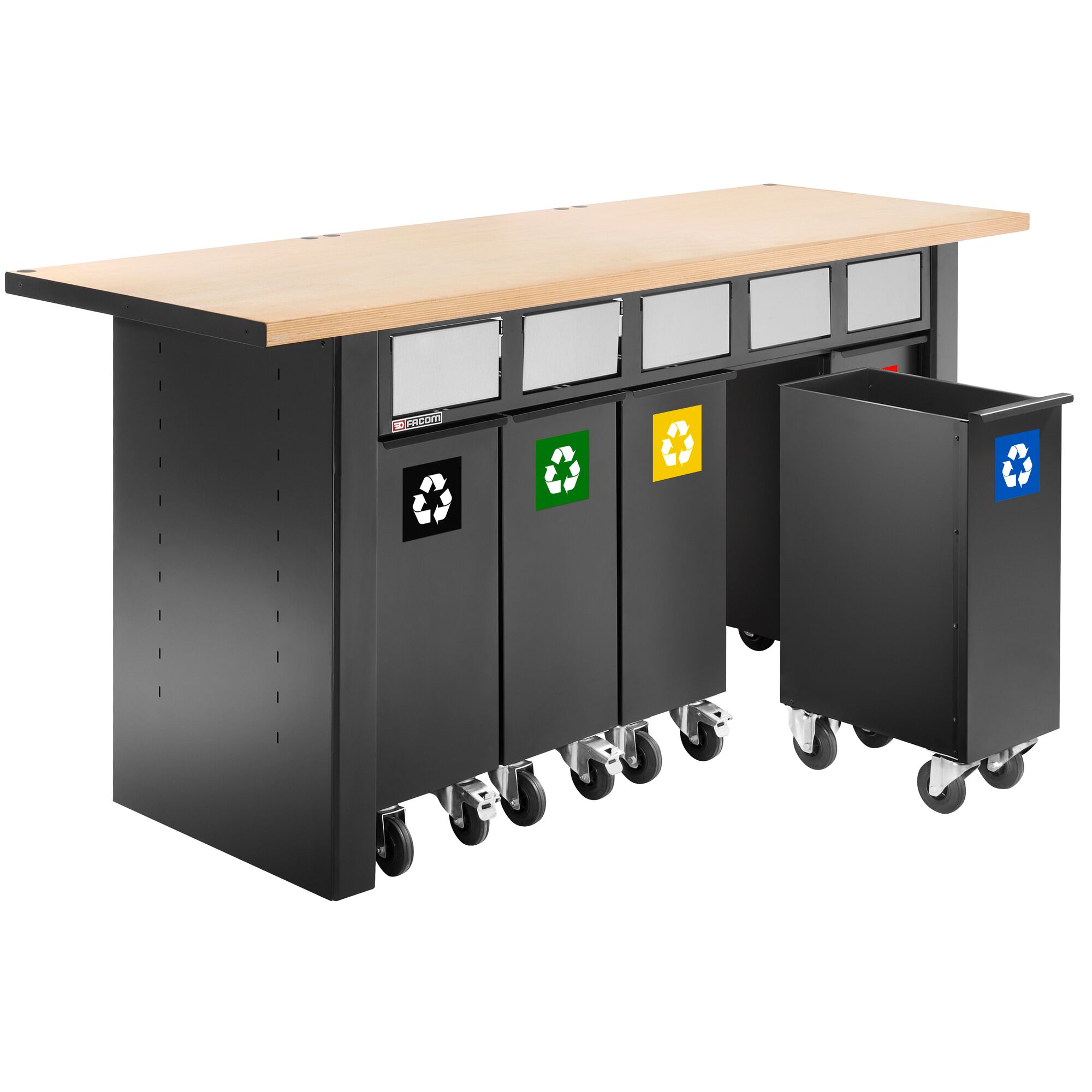 JLS3 SET OF 5 RECYCLING BINS AND FLAP SYSTEM JLS3 SET OF 5 RECYCLING BINS AND FLAP SYSTEM