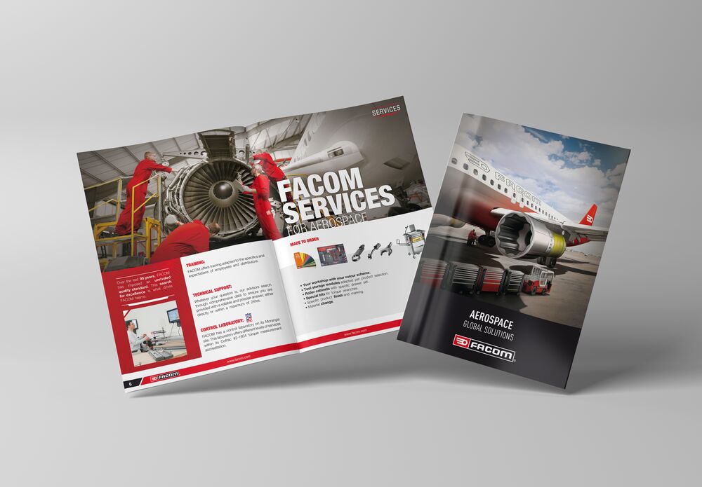 Open pages of Facom Aerospace Solutions Brochure. Open pages of Facom Aerospace Solutions Brochure.
