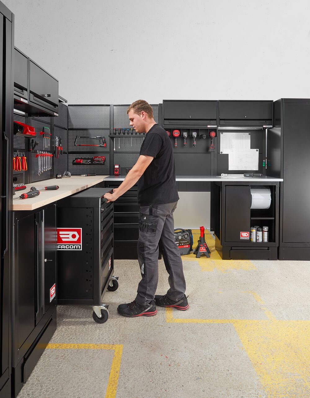Roller cabinet 6 drawers RWS2 black Roller cabinet 6 drawers RWS2 black